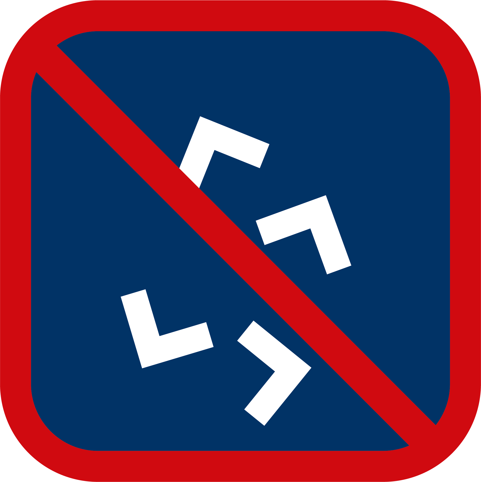 ein Icon von einem Hakenkreuz, das zerschlagen wurde