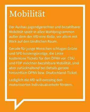 Abgebildet ist der Text aus dem Abschnitt Mobilität