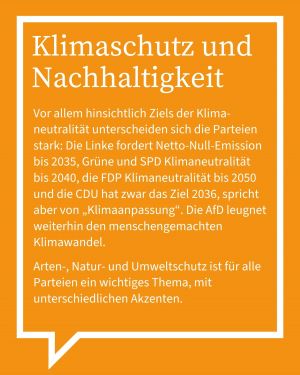 Abgebildet ist der Text aus dem Abschnitt Klimaschutz
