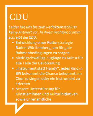 Auf dem Bild ist in Stichpunkten die Antwort der CDU zu sehen