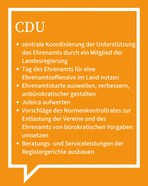 Auf dem Bild ist in Stichpunkten die Antwort der CDU zu sehen