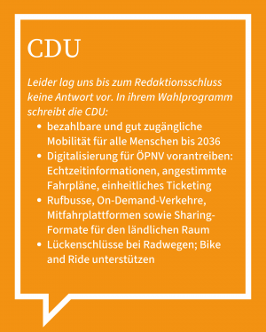 Auf dem Bild ist in Stichpunkten die Antwort der CDU zu sehen